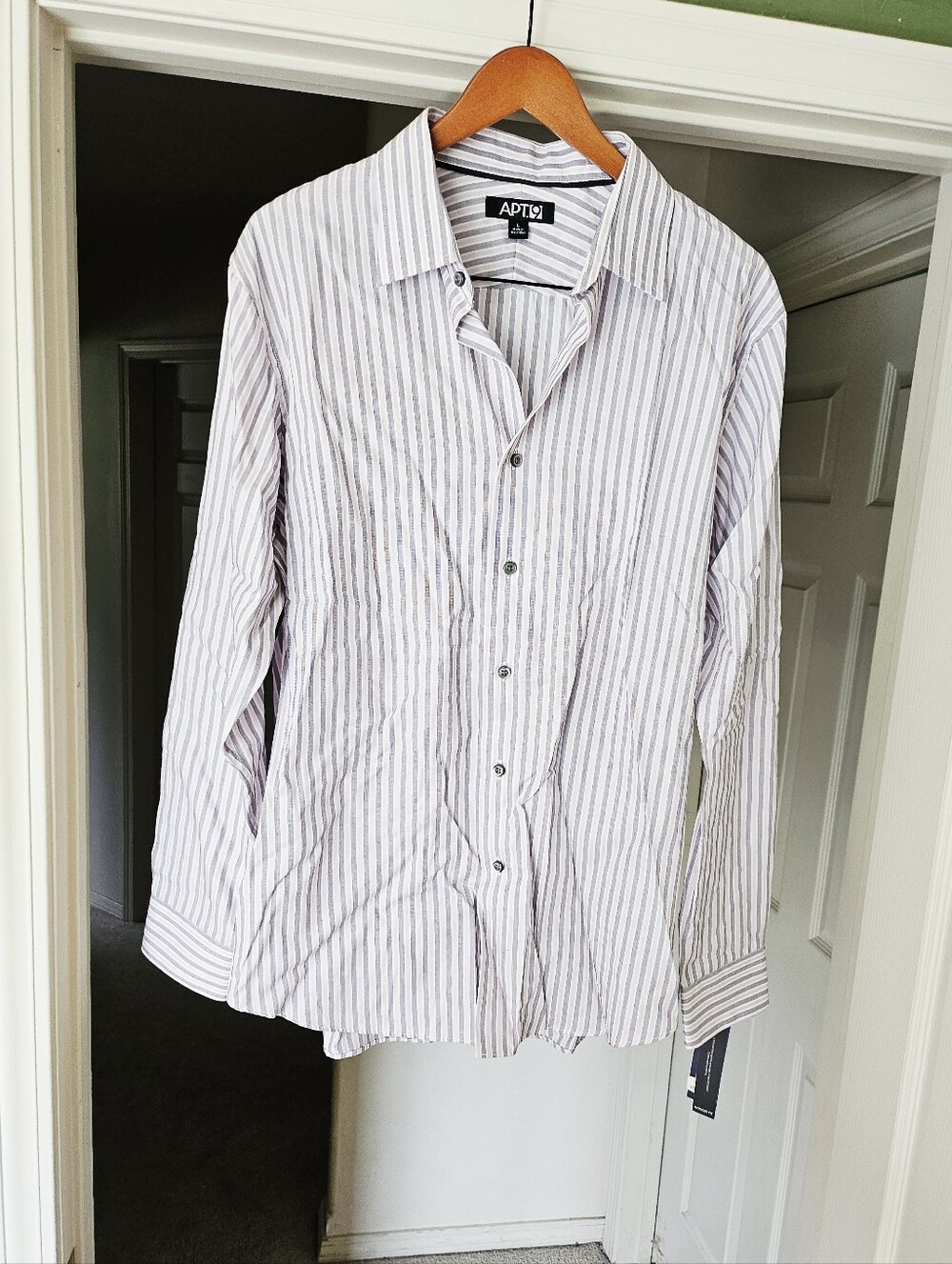 NWT Apt 9 L Pink Stripe Button-up Modern